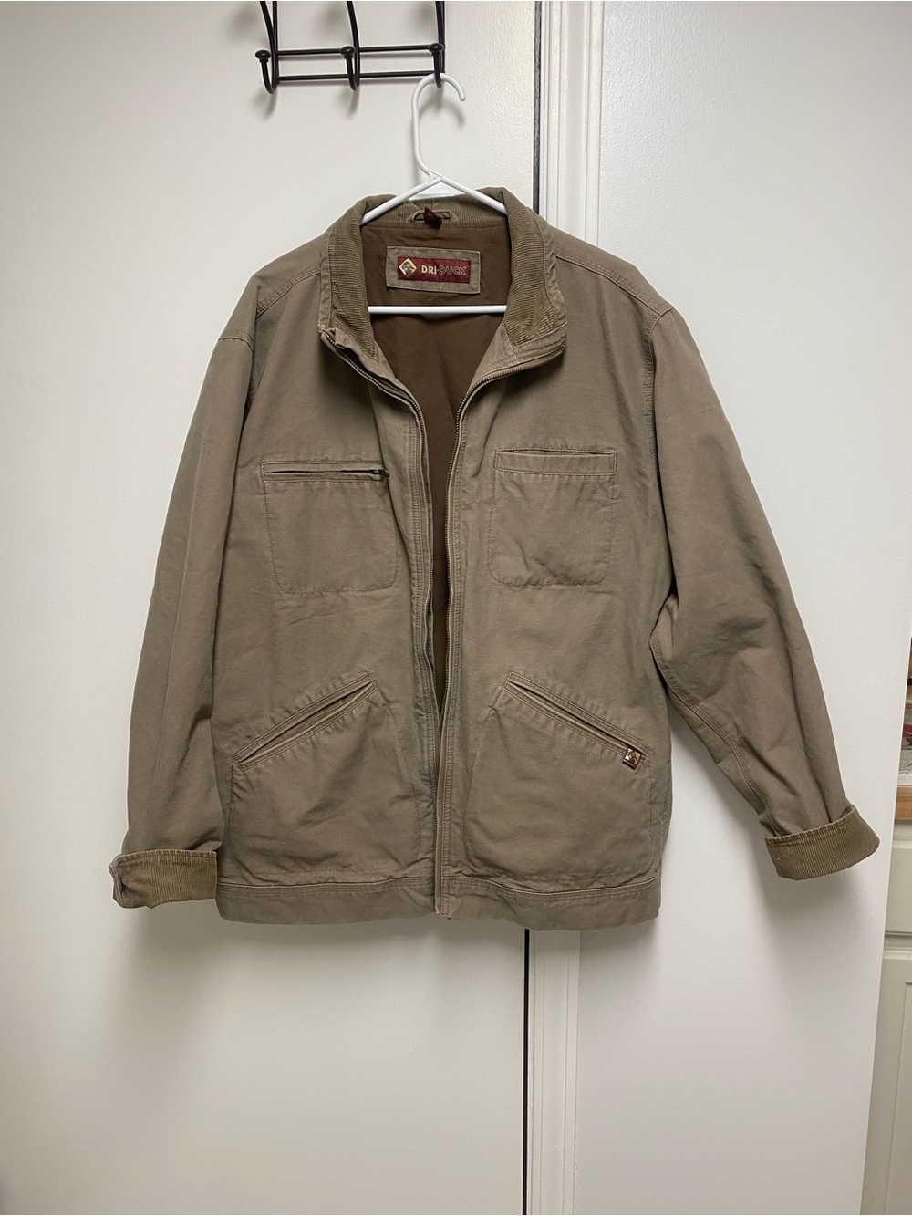 DRI DUCK Brown Full Zip Lined Work Jacket w/ Pockets Men’s 2XL